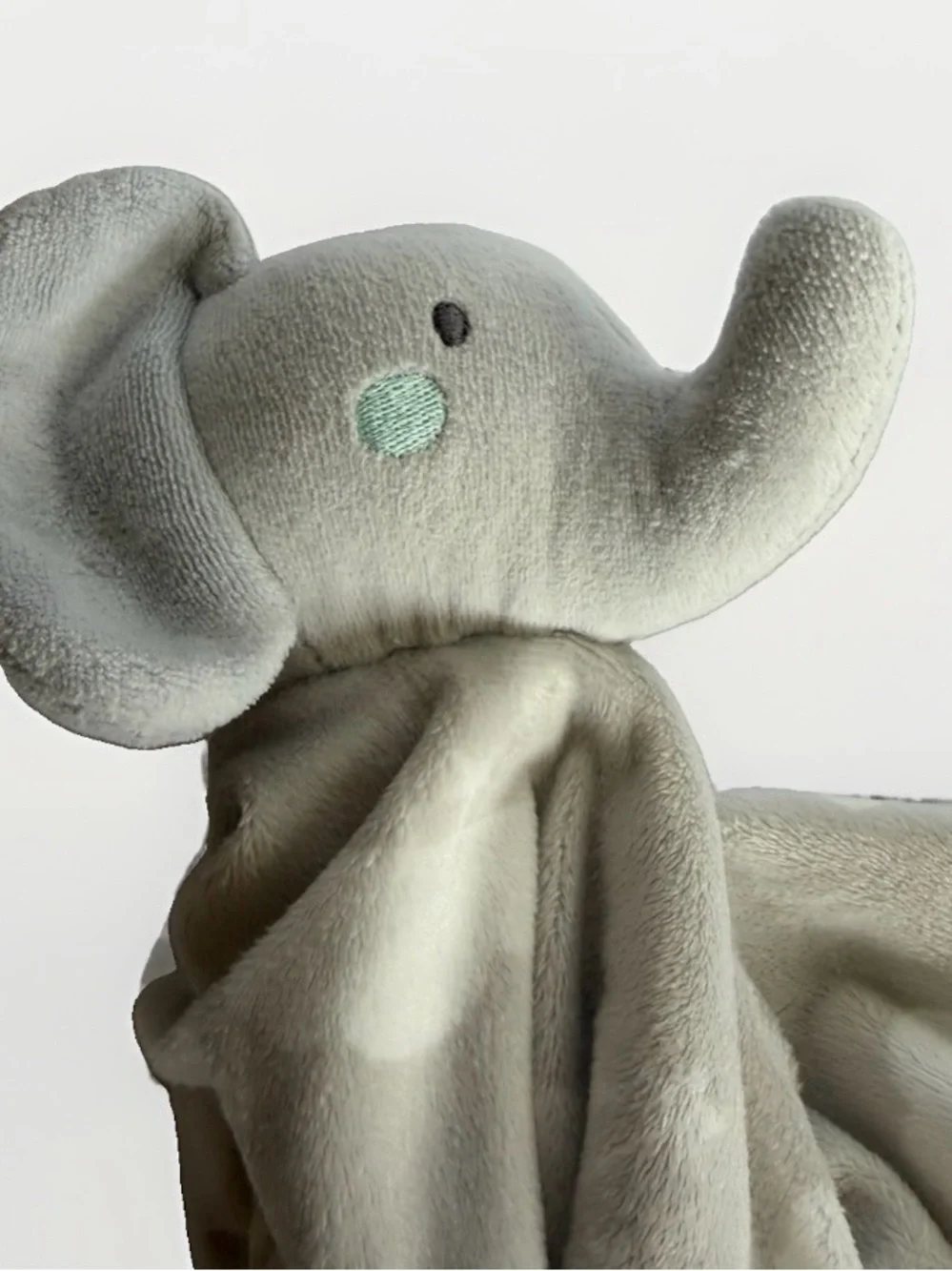 Parents Choice Gray Elephant Baby Lovey Clouds Security Blanket Walmart Silky
